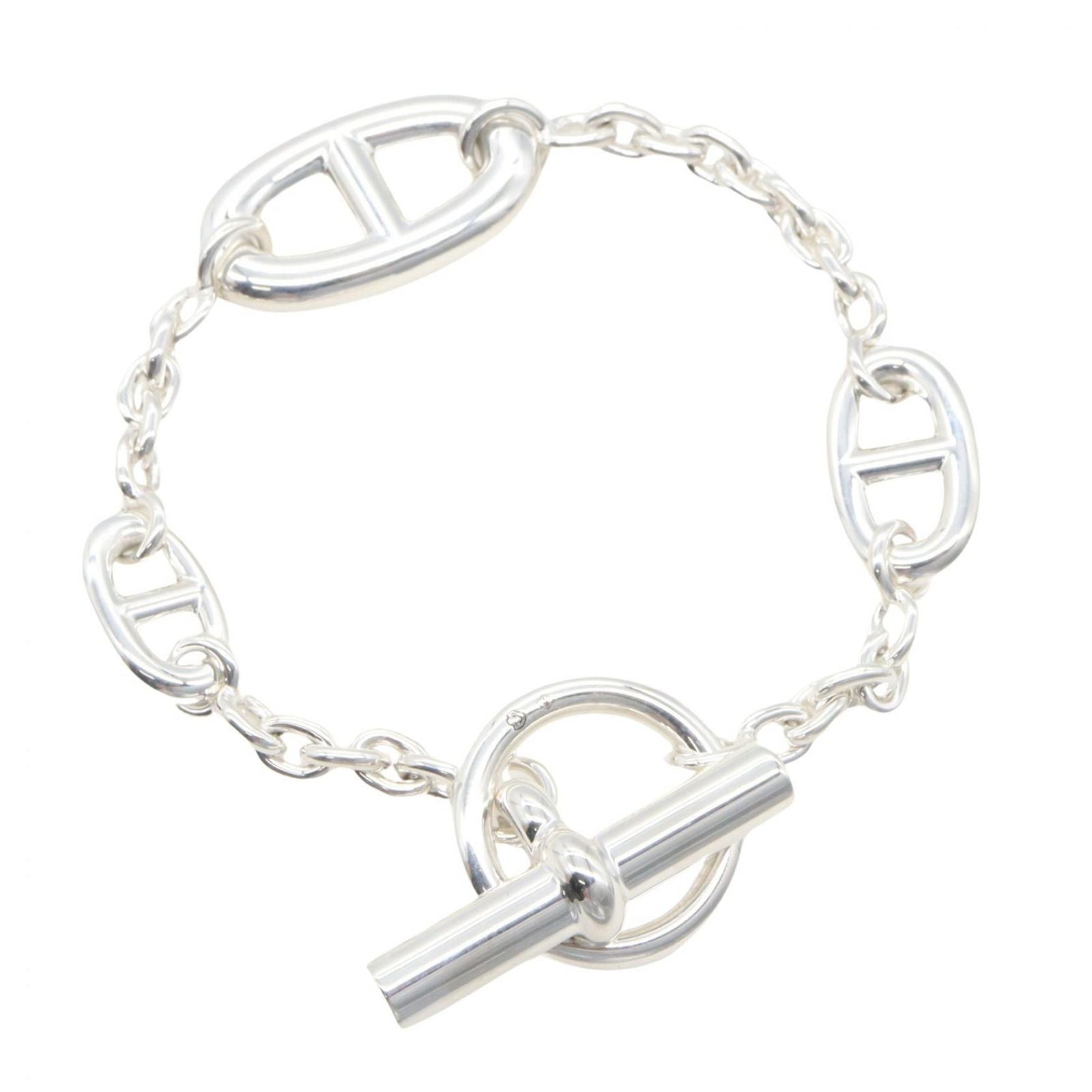 Hermes Bracelet Chaine D'ancre Farandole 14.5 cm 925 Sterling Silver