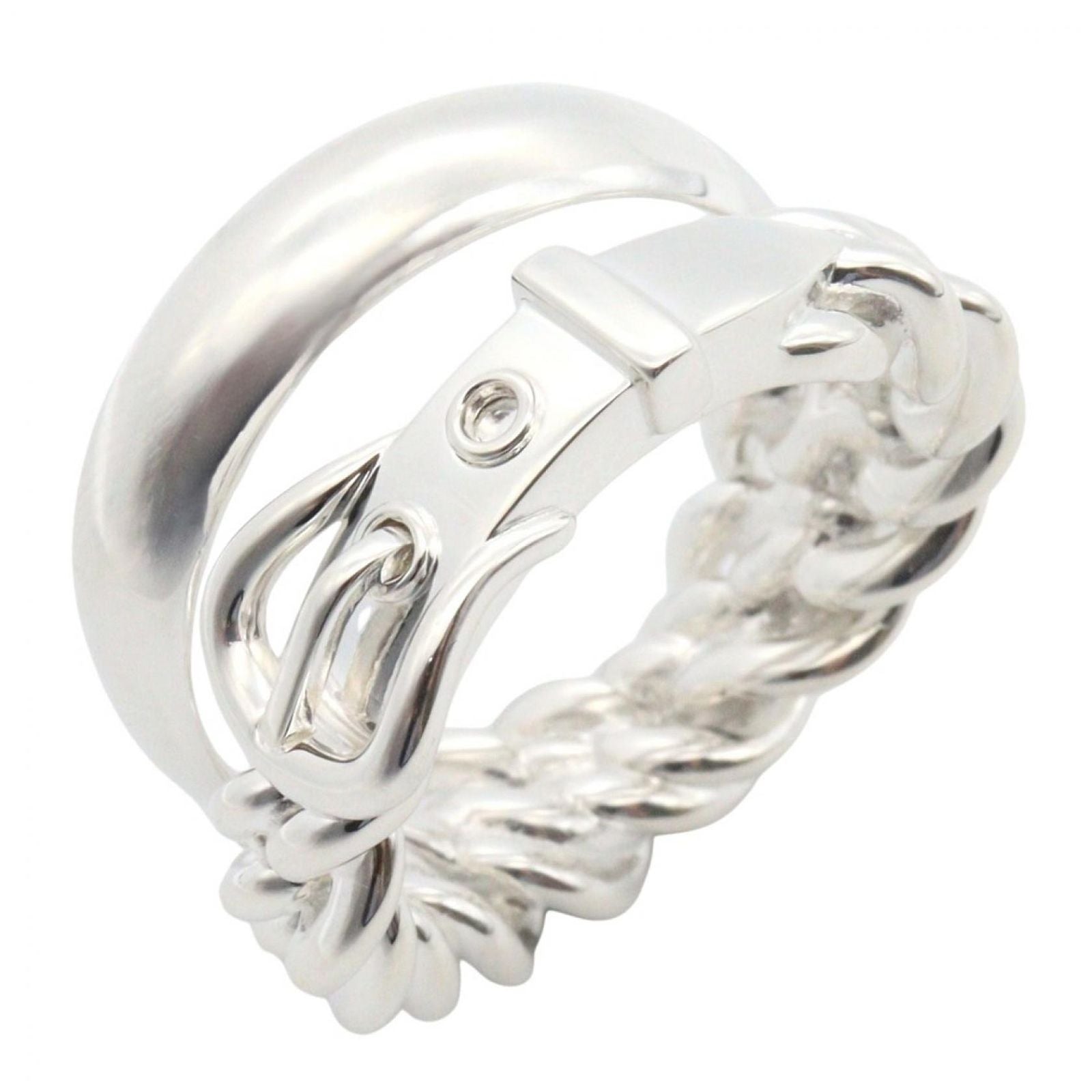 Hermes Ring Book le Cellier Inflexible 925 Sterling Silver