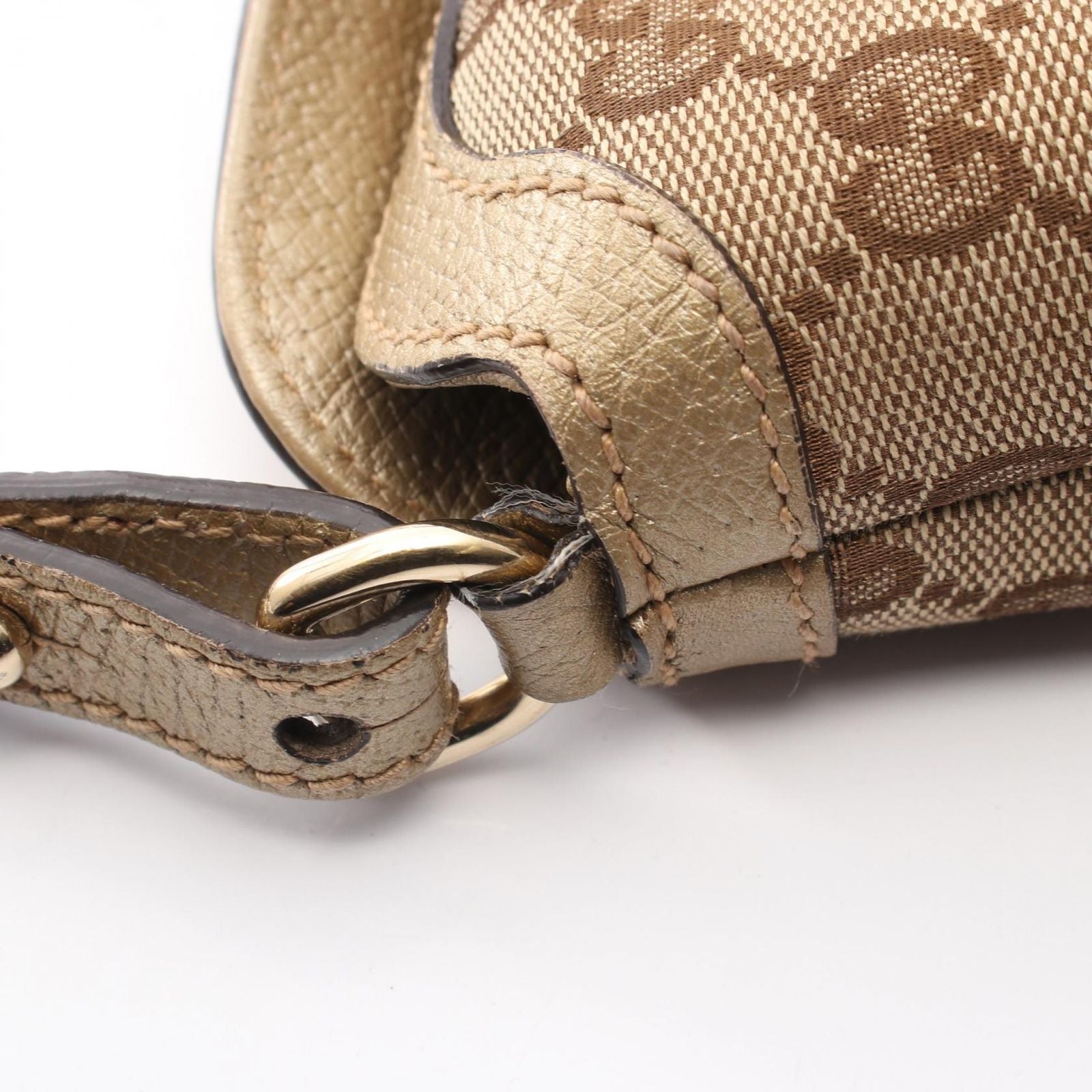 Gucci Handbag Bree GG Canvas 2-Way Beige Gold Shoulder — view 7