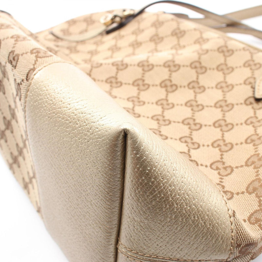 Gucci Handbag Bree GG Canvas 2-Way Beige Gold Shoulder — view 9