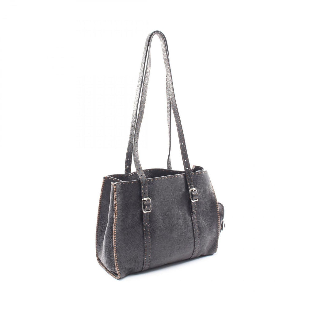 Fendi Shoulder Bag Selleria Black Leather — view 2