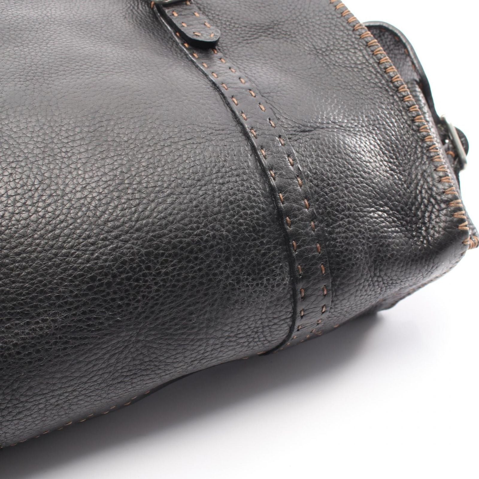 Fendi Shoulder Bag Selleria Black Leather — view 5