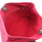 Hermes Tote Troca Horizontal MM Red Canvas Leather — view 3