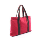 Hermes Tote Troca Horizontal MM Red Canvas Leather — view 2