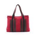 Hermes Tote Troca Horizontal MM Red Canvas Leather