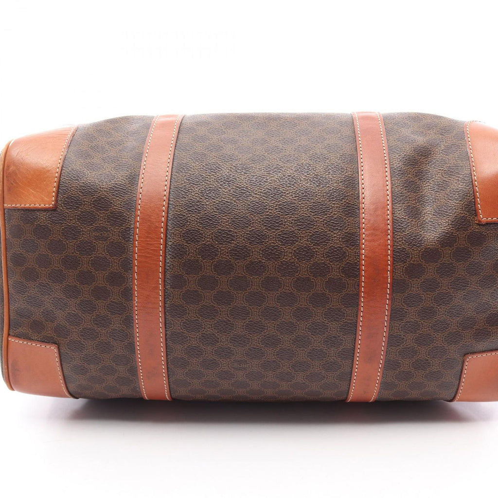 Celine Tote Macadam Brown Canvas Leather Mini Boston — view 5