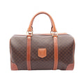 Celine Handbag Macadam Brown Canvas Leather Mini Boston