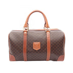 Celine Handbag Macadam Brown Canvas Leather Mini Boston