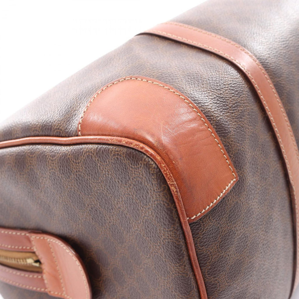 Celine Handbag Macadam Brown Canvas Leather Mini Boston — view 8