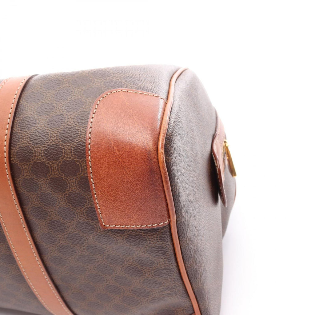 Celine Handbag Macadam Brown Canvas Leather Mini Boston — view 7