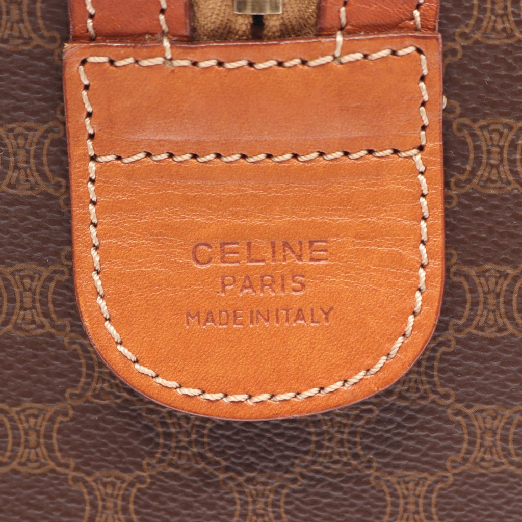 Celine Handbag Macadam Brown Canvas Leather Mini Boston — view 4