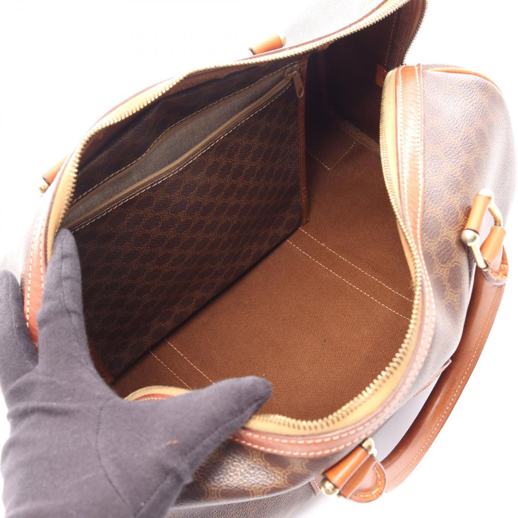 Celine Handbag Macadam Brown Canvas Leather Mini Boston — view 3