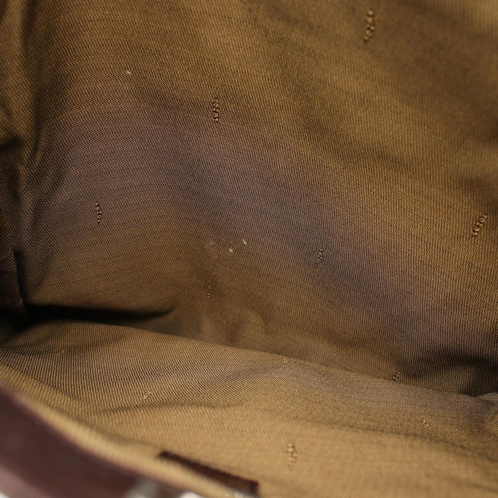 Fendi Tote Zucca Brown Dark Canvas Leather Hand — view 5