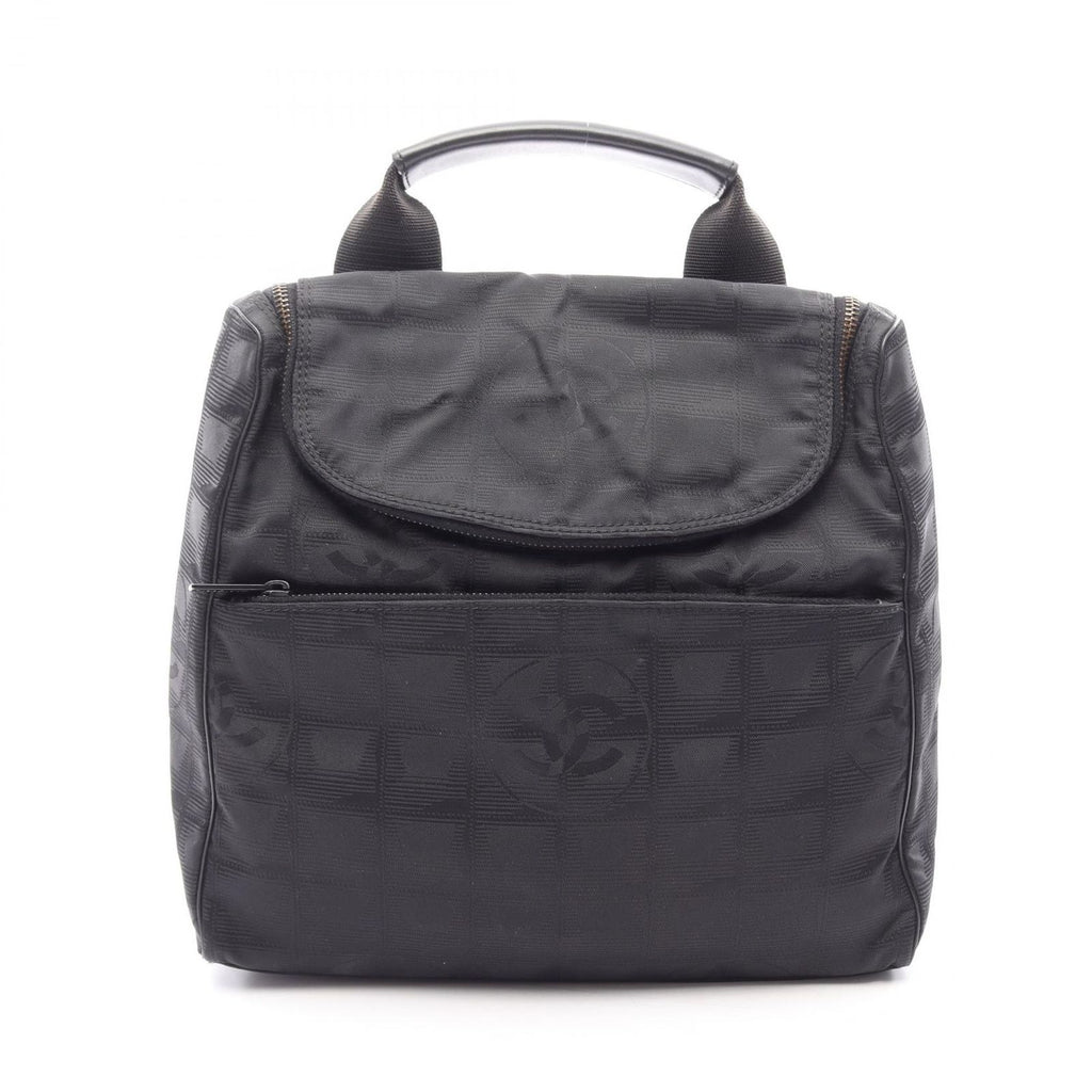 Chanel Backpack New Travel Line Black Leather