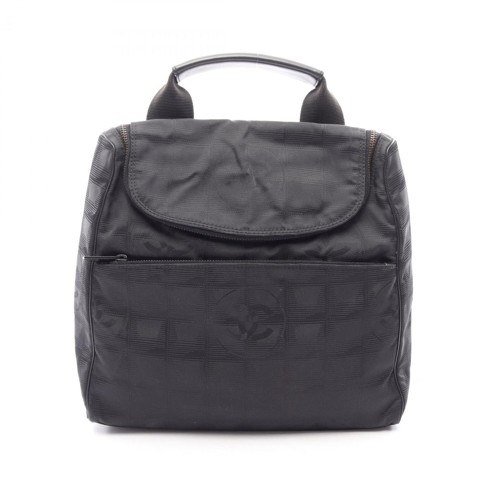 Chanel Backpack New Travel Line Black Leather