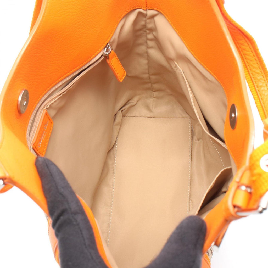 Dior Tote Street Chic Trotter Beige Orange Canvas Leather — view 3