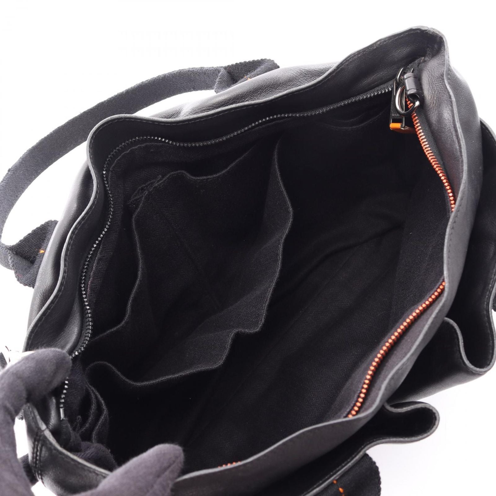 Hermes Handbag Caravan Horizontal MM 2-Way Black Leather — view 3