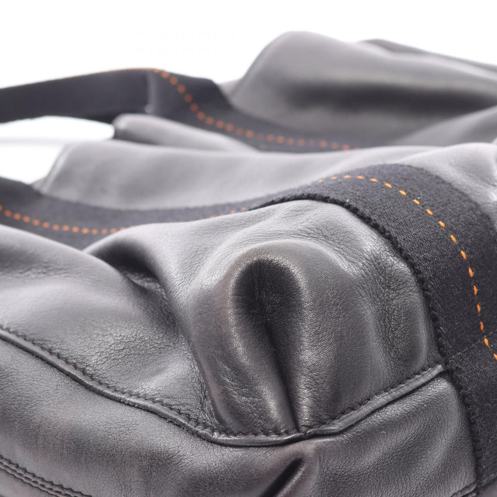 Hermes Handbag Caravan Horizontal MM 2-Way Black Leather — view 8