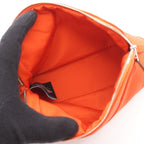 Hermes Pouch Bolide Mini 02 Orange Faux Canvas — view 3
