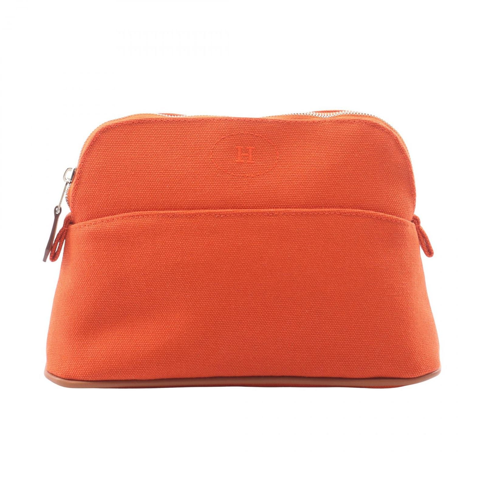 Hermes Pouch Bolide Mini 02 Orange Faux Canvas