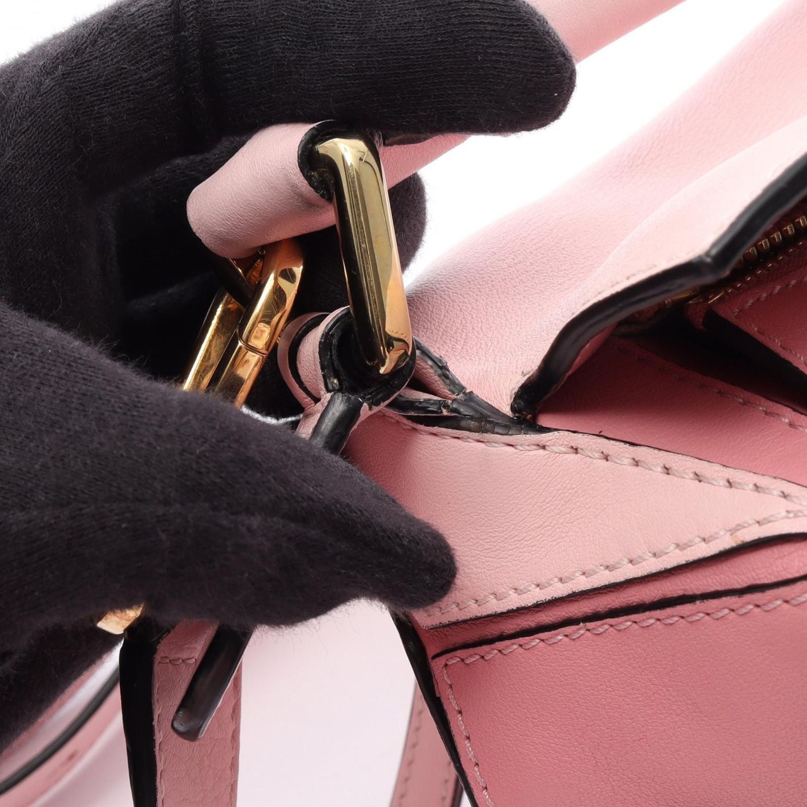 Loewe Handbag Puzzle Bag 2-Way Pink Leather — view 6