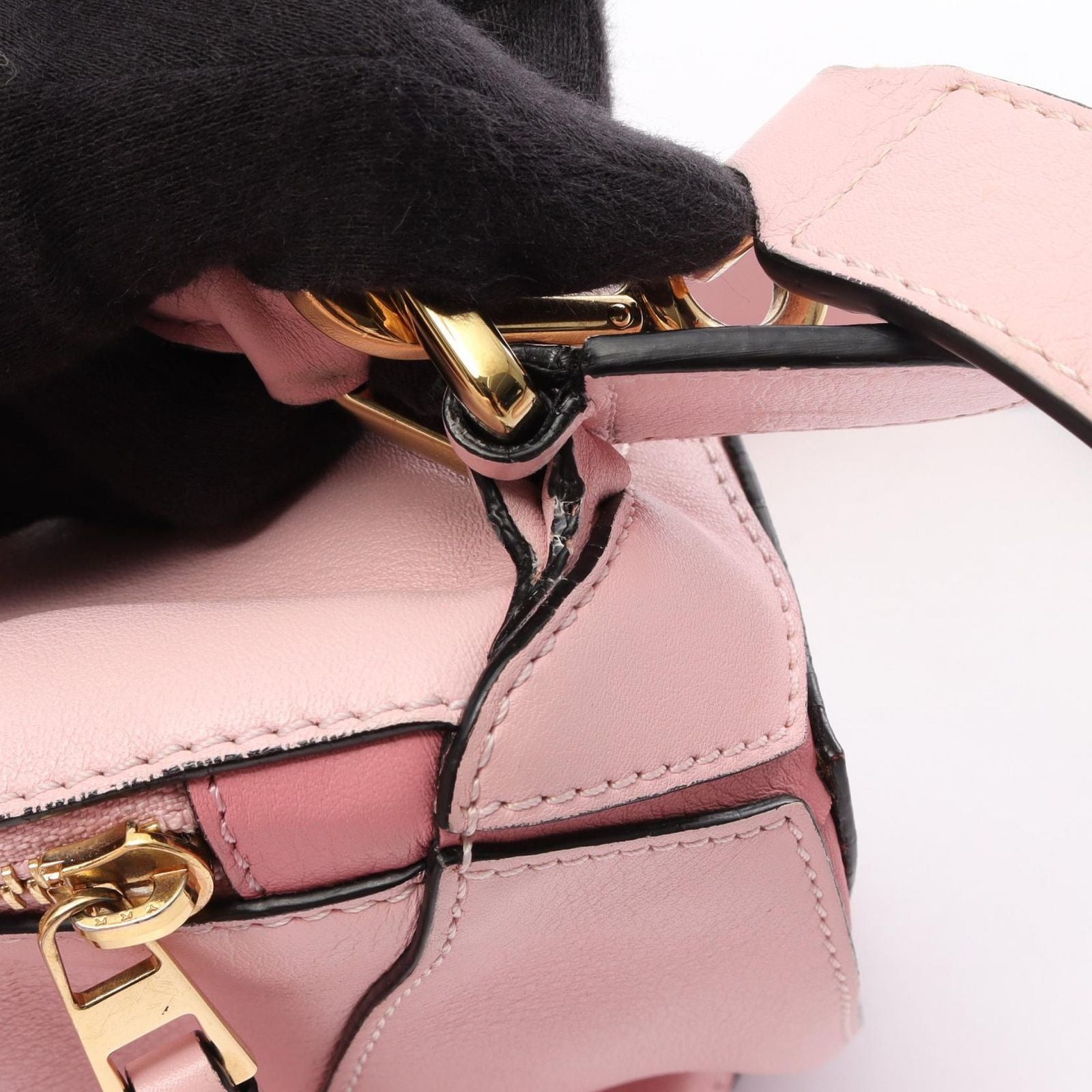 Loewe Handbag Puzzle Bag 2-Way Pink Leather — view 9