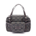 Loewe Handbag Anagram Black Brown Canvas Leather
