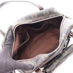 Loewe Handbag Anagram Black Brown Canvas Leather — view 3
