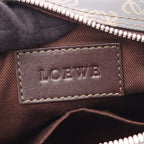 Loewe Handbag Anagram Black Brown Canvas Leather — view 4