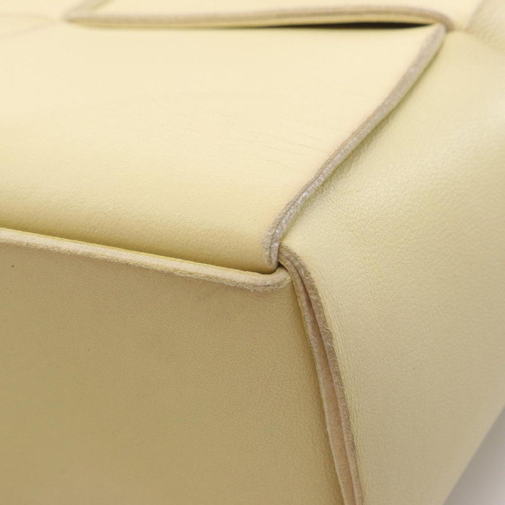Bottega Veneta Tote Mini Arco 2-Way Lemon Yellow Leather Maxi Intrecciato — view 6
