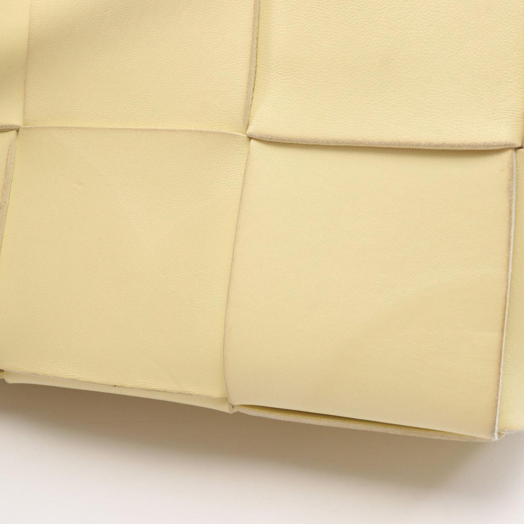 Bottega Veneta Tote Mini Arco 2-Way Lemon Yellow Leather Maxi Intrecciato — view 7