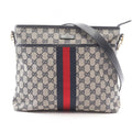 Gucci Shoulder Bag Sherry Line GG Canvas Beige Navy