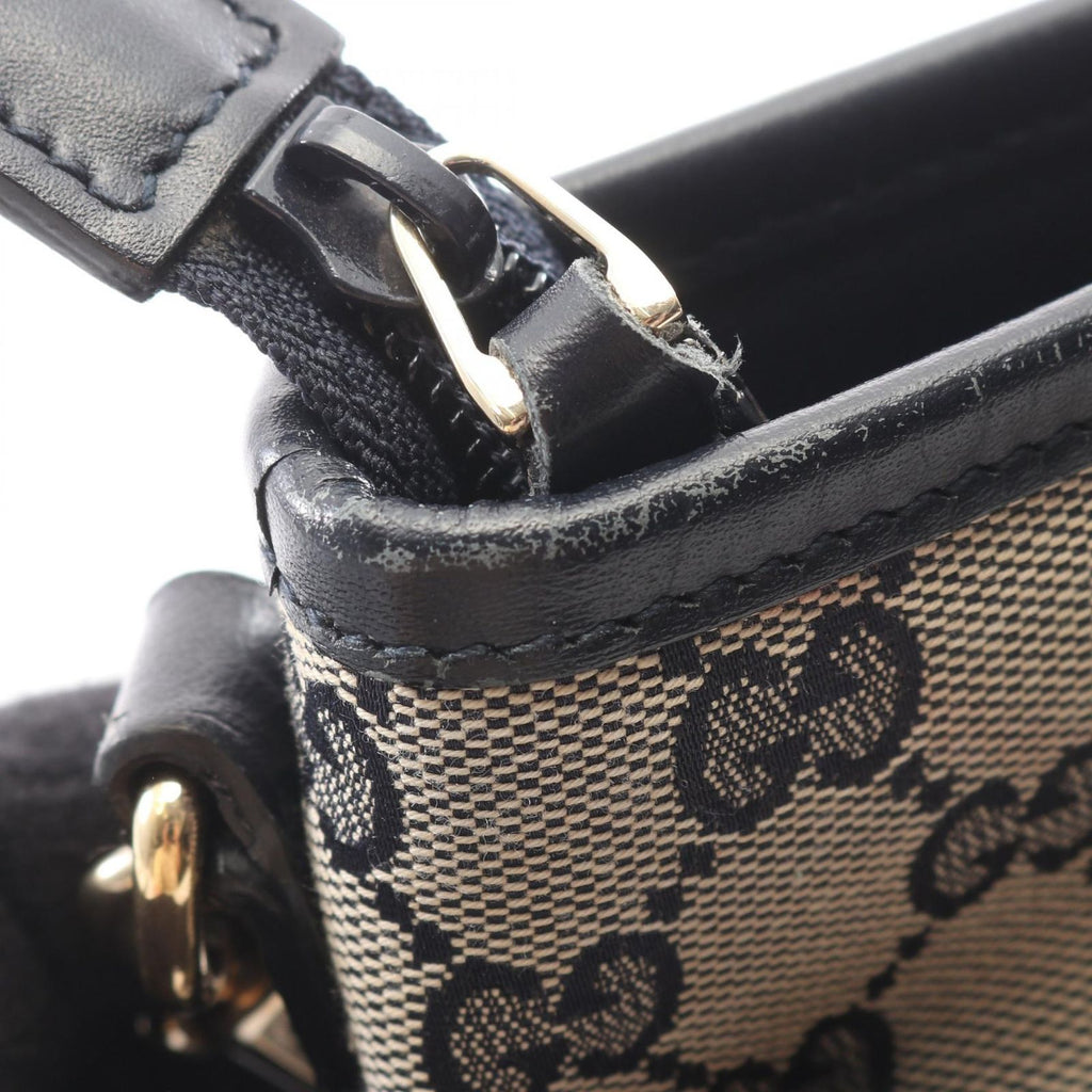 Gucci Shoulder Bag Sherry Line GG Canvas Beige Navy — view 9