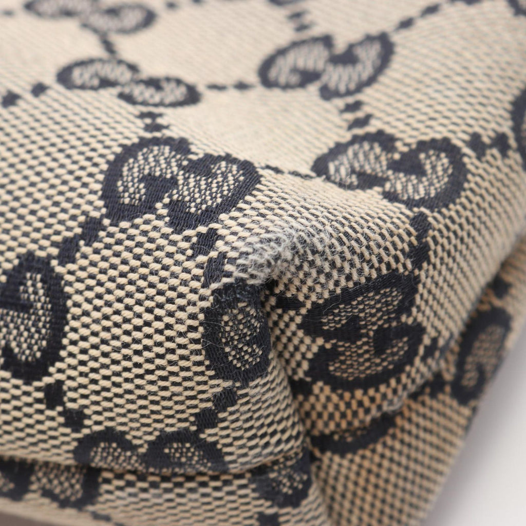 Gucci Shoulder Bag Sherry Line GG Canvas Beige Navy — view 6