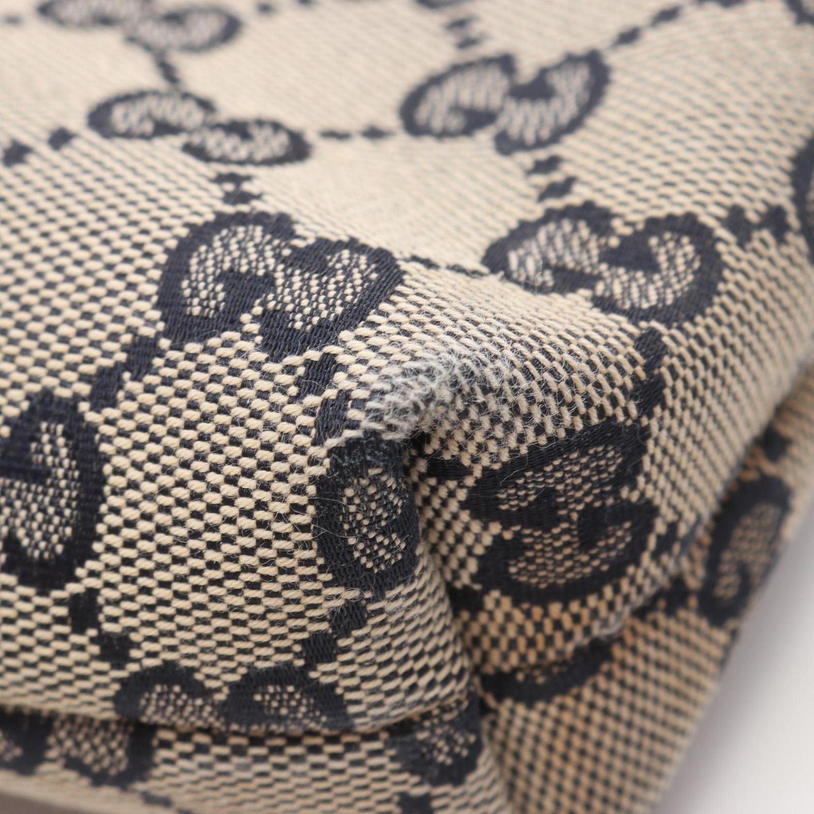 Gucci Shoulder Bag Sherry Line GG Canvas Beige Navy — view 6