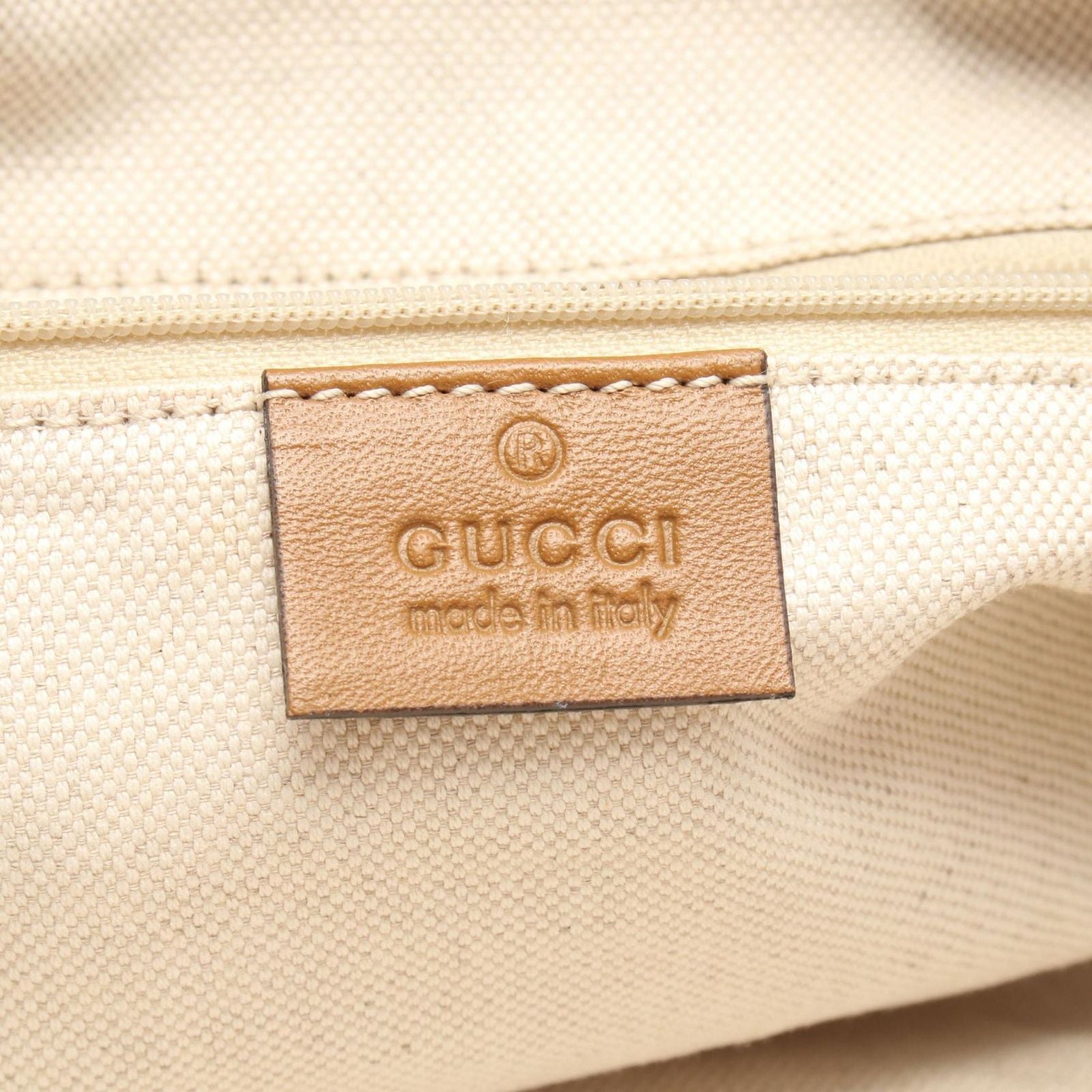 Gucci Handbag Ski 2-Way Beige Camel Canvas Leather Diamante — view 4