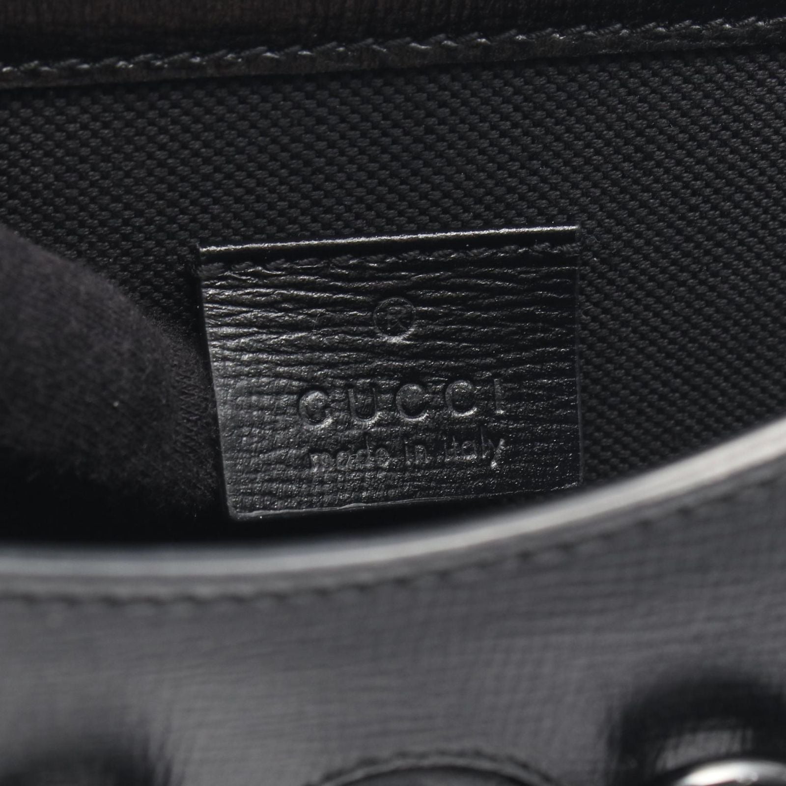 Gucci Shoulder Bag Horsebit Black Leather Mini — view 4