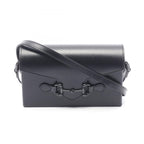 Gucci Shoulder Bag Horsebit Black Leather Mini