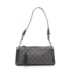 Gucci Shoulder Bag GG Pattern Black Denim Mini