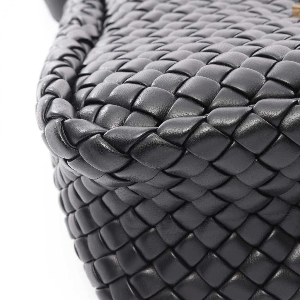 Bottega Veneta Shoulder Bag Intrecciato Small Cobble Black Leather — view 8