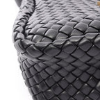 Bottega Veneta Shoulder Bag Intrecciato Small Cobble Black Leather — view 8