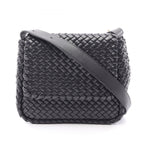 Bottega Veneta Shoulder Bag Intrecciato Small Cobble Black Leather