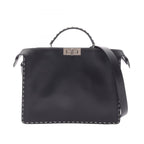 Fendi Handbag Peekaboo ISeeU 2-Way Black Leather