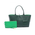 Bottega Veneta Tote the Arco Large Maxi Intrecciato Green Leather