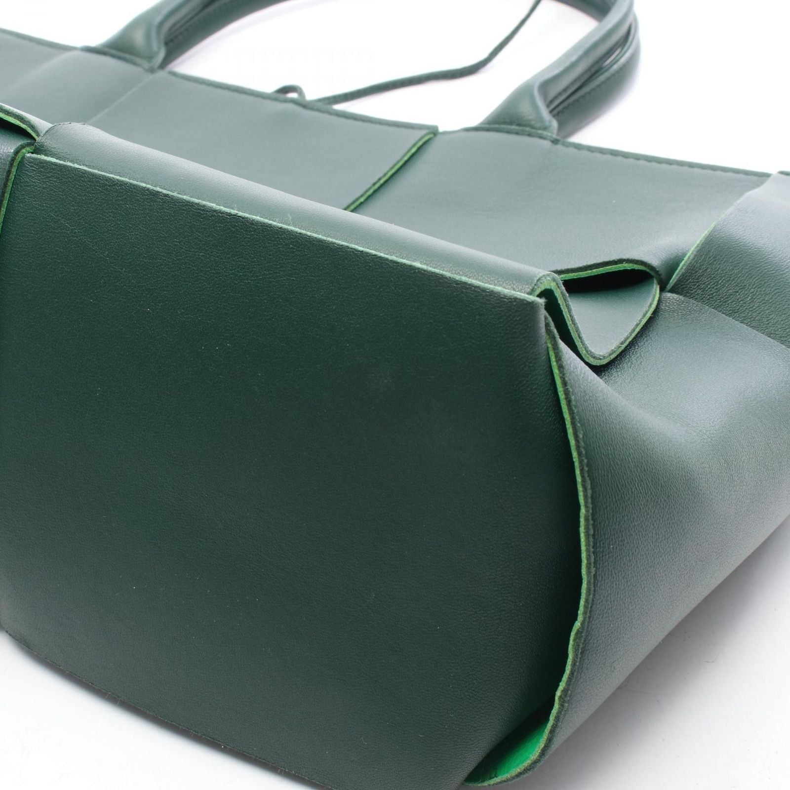 Bottega Veneta Tote the Arco Large Maxi Intrecciato Green Leather — view 9