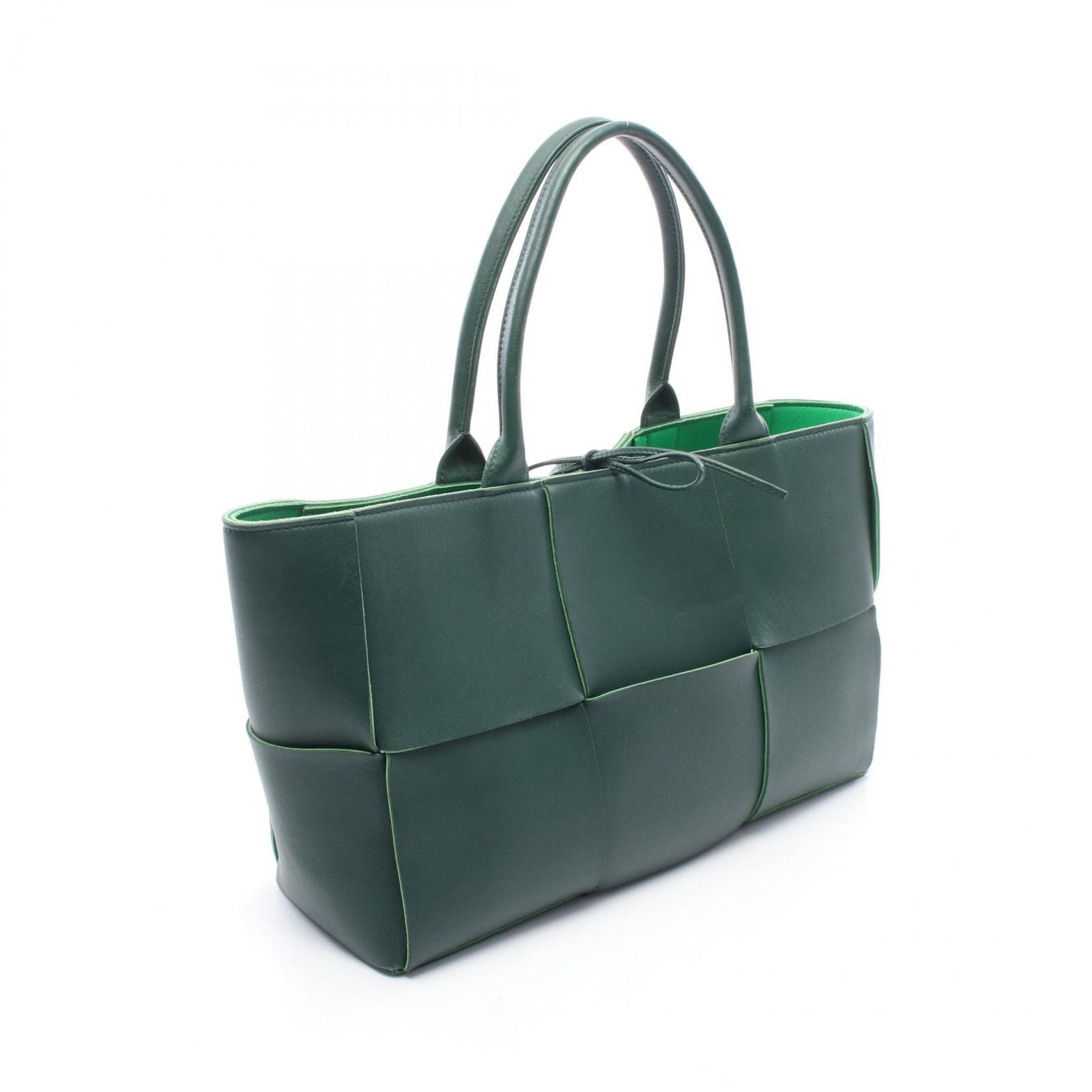 Bottega Veneta Tote the Arco Large Maxi Intrecciato Green Leather — view 2