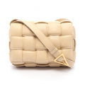 Bottega Veneta Shoulder Bag Padded Cassette Intrecciato Beige Leather Maxi