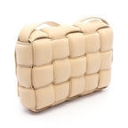 Bottega Veneta Shoulder Bag Padded Cassette Intrecciato Beige Leather Maxi — view 2