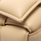 Bottega Veneta Shoulder Bag Padded Cassette Intrecciato Beige Leather Maxi — view 6