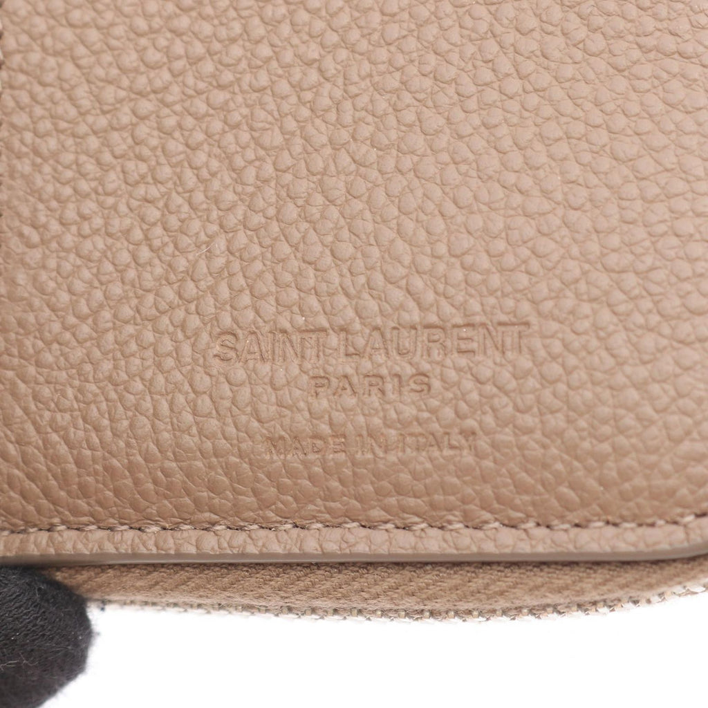 Saint Laurent Paris Bifold Wallet Rive Gauche Gray Leather Compact Full — view 5
